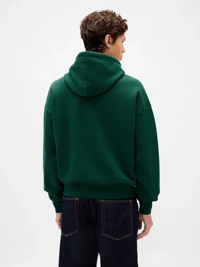 Extra zware oversized hoodie van French Terry met logo voor volwassenen