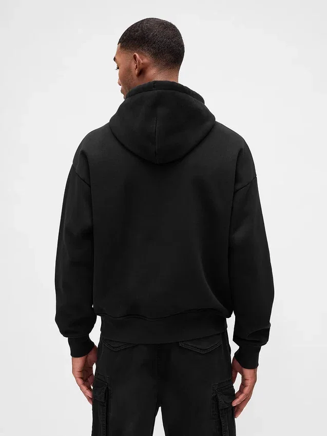 Extra zware oversized hoodie van French Terry met logo voor volwassenen