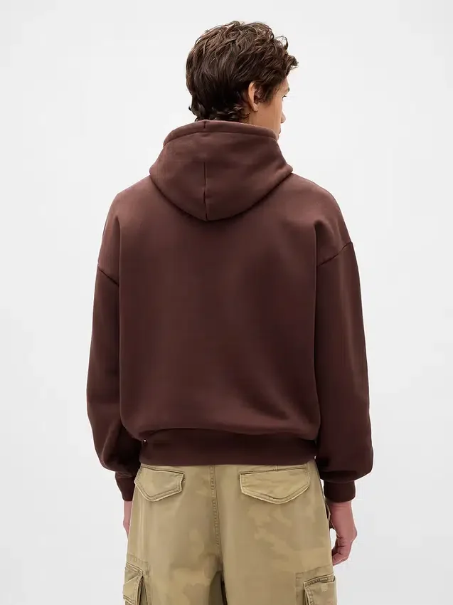 Extra zware oversized hoodie van French Terry met logo voor volwassenen