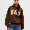Extra zware oversized hoodie van French Terry met logo voor volwassenen
