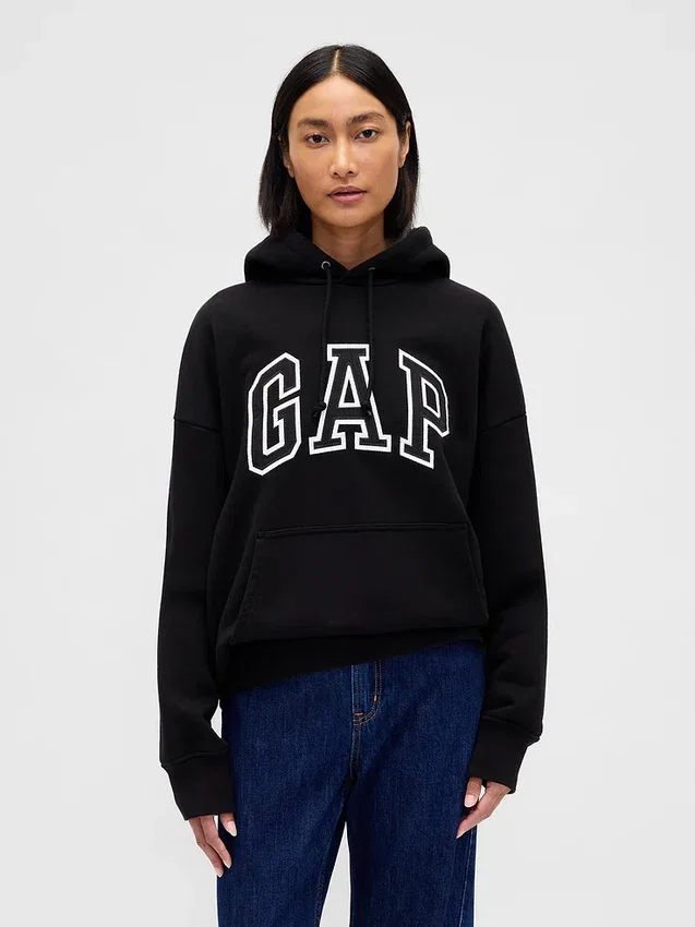 Extra zware oversized hoodie van French Terry met logo voor volwassenen