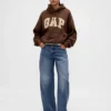 Extra zware oversized hoodie van French Terry met logo voor volwassenen