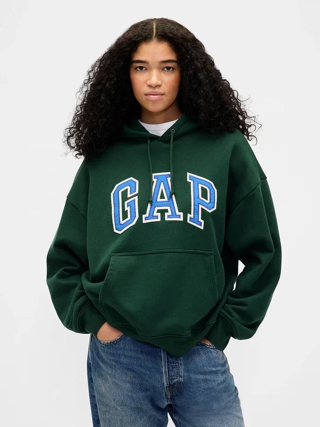 Extra zware oversized hoodie van French Terry met logo voor volwassenen
