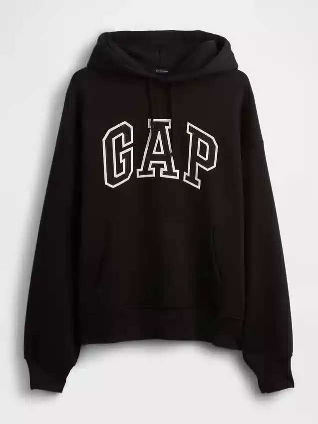 Extra zware oversized hoodie van French Terry met logo voor volwassenen