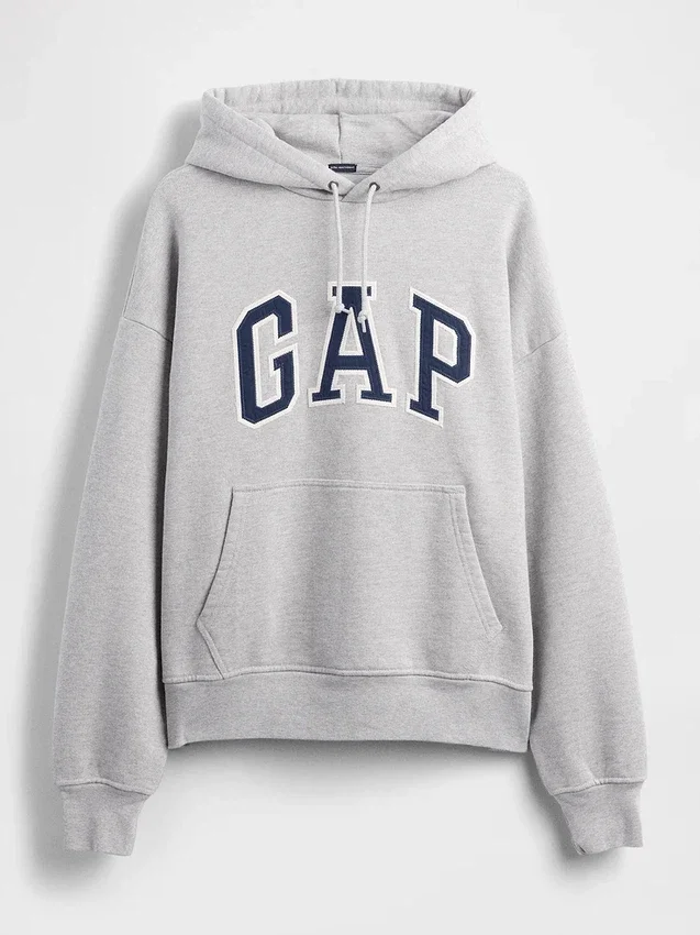 Extra zware oversized hoodie van French Terry met logo voor volwassenen