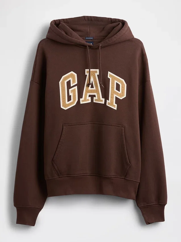Extra zware oversized hoodie van French Terry met logo voor volwassenen