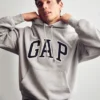 Extra zware oversized hoodie van French Terry met logo voor volwassenen