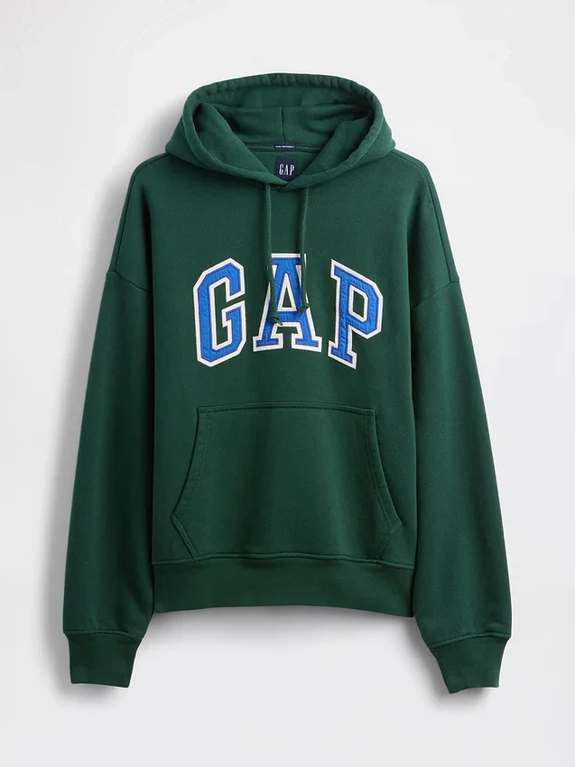 Extra zware oversized hoodie van French Terry met logo voor volwassenen