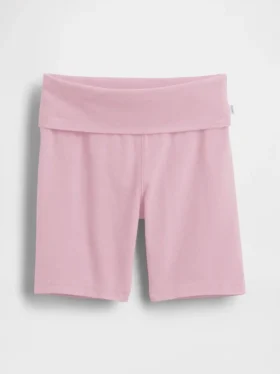 Fietskorte broek met omgeslagen zoom voor kinderen