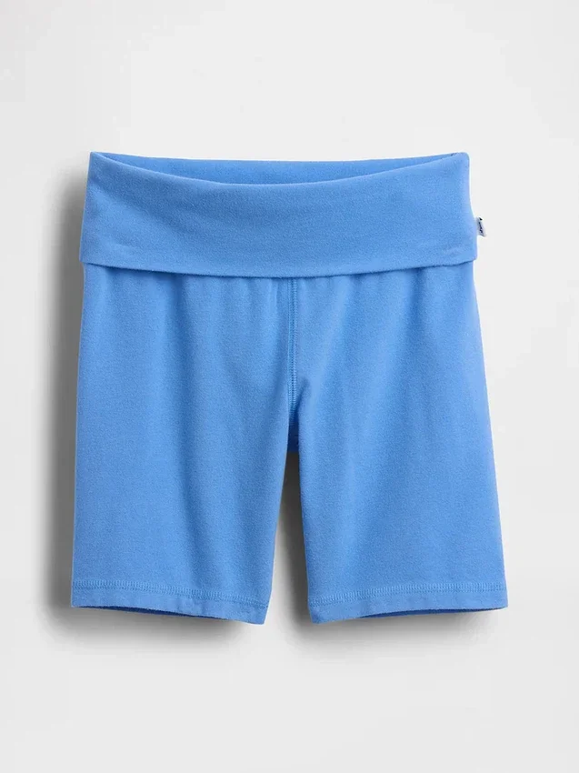 Fietskorte broek met omgeslagen zoom voor kinderen