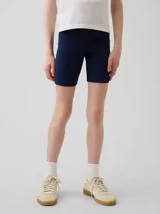 Fietskorte broek met omgeslagen zoom voor kinderen