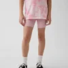 Fietskorte broek met omgeslagen zoom voor kinderen