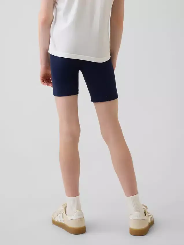 Fietskorte broek met omgeslagen zoom voor kinderen