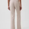 Flarebroek met lage taille van linnenmix