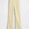 Flarebroek met lage taille van linnenmix