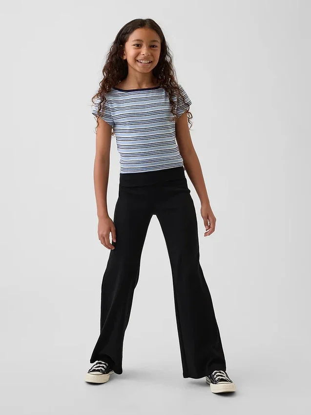 Fold-over flare-legging voor kinderen