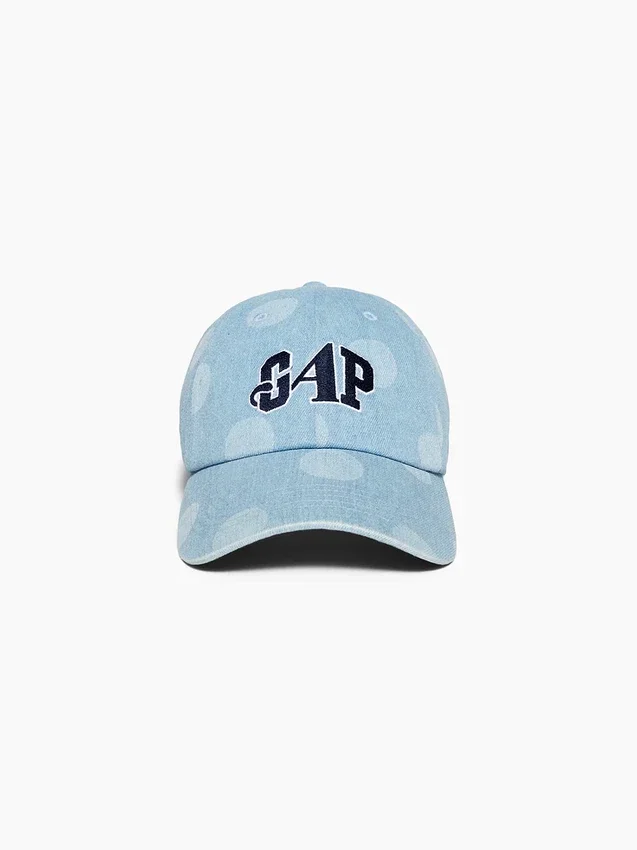 Gap × Awake Ny baseballpet van denim met stippen