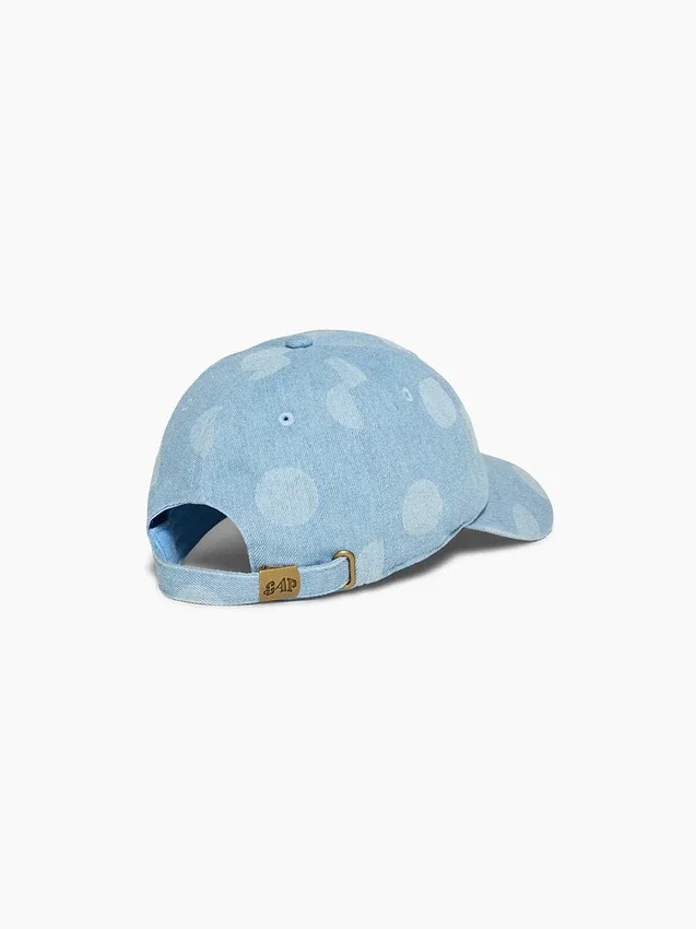 Gap × Awake Ny baseballpet van denim met stippen