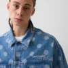 GAP × Awake NY oversized denimjasje met stippenmotief