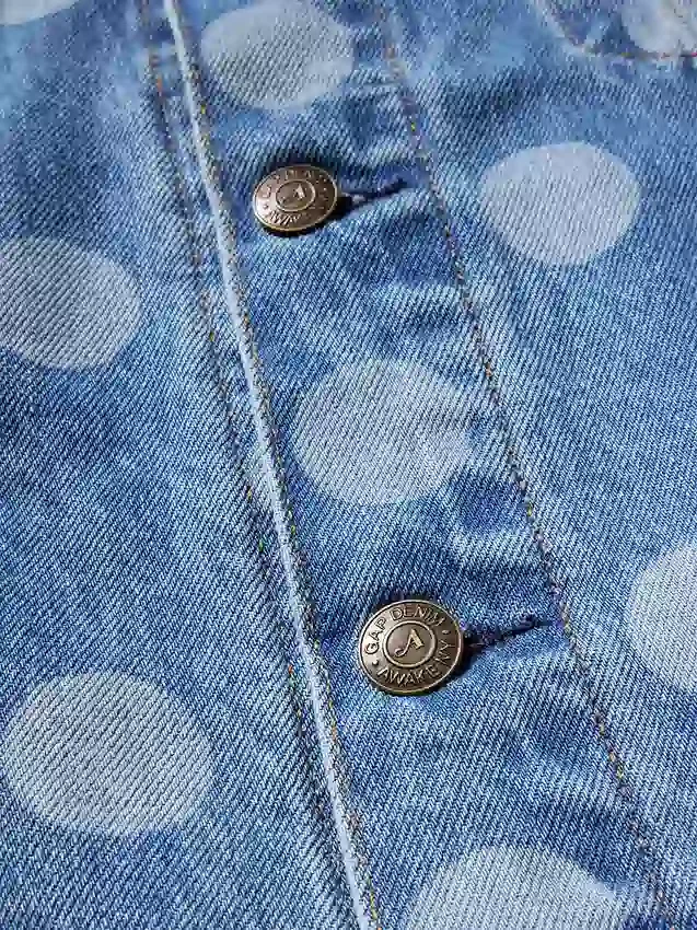 GAP × Awake NY oversized denimjasje met stippenmotief