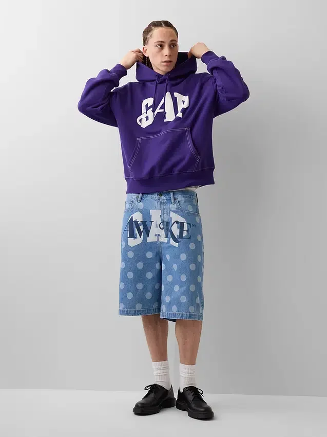 Gap × Awake Ny zware oversized hoodie met logo