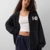 Gap × Awake Ny zware oversized hoodie met rits en logo