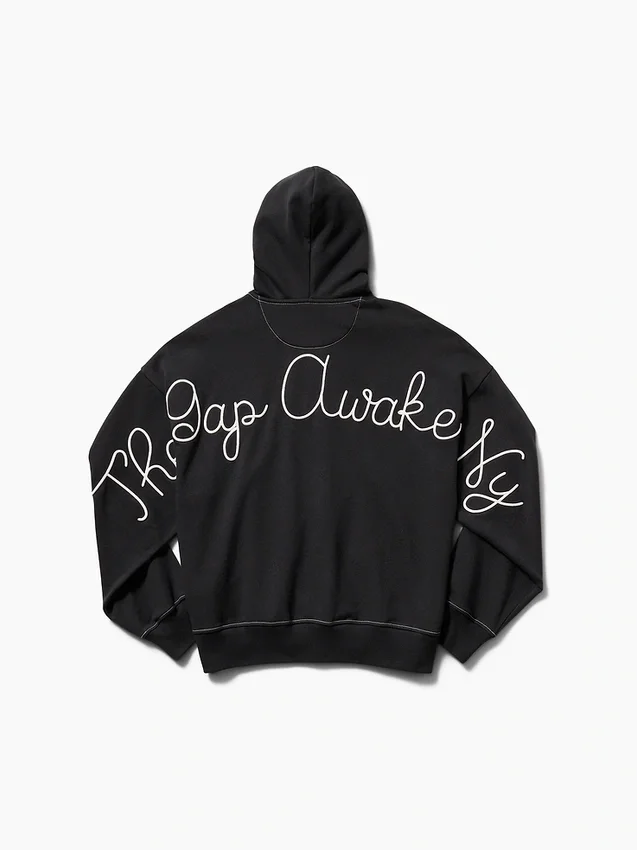 Gap × Awake Ny zware oversized hoodie met rits en logo