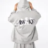 Gap × Awake Ny zware oversized hoodie met rits en logo
