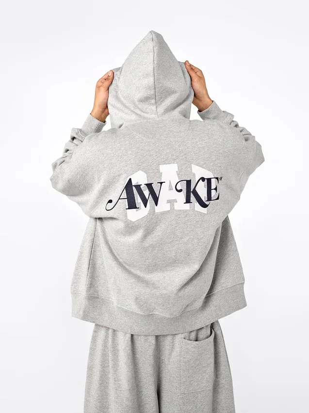 Gap × Awake Ny zware oversized hoodie met rits en logo