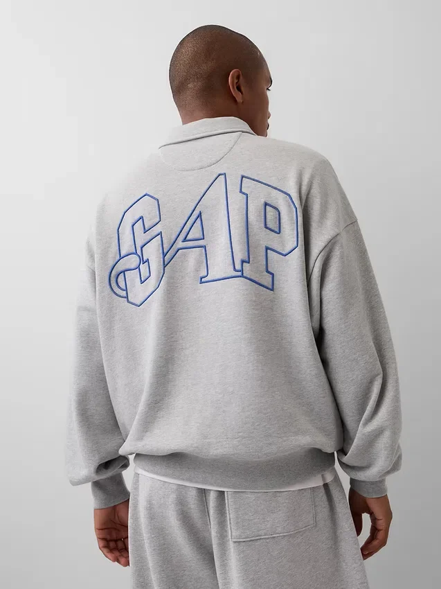 GAP × Awake Ny zware oversized pullover met kwartritssluiting