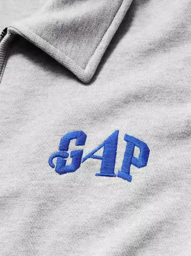 GAP × Awake Ny zware oversized pullover met kwartritssluiting