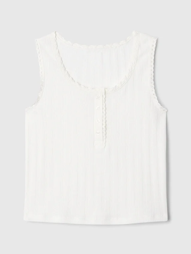 GAP × DôEn kinder-tanktop met pointelle-patroon