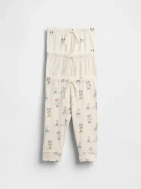 Gap × Disney Baby biologisch katoen broek met elastische taille (3-pack)