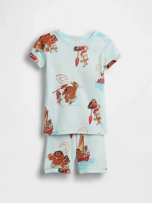 GAP × Disney Baby & Peuter biologische pyjama-set van geborsteld katoen met korte broeken