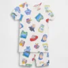 GAP × Disney Baby & Peuter biologische pyjama-set van geborsteld katoen met korte broeken