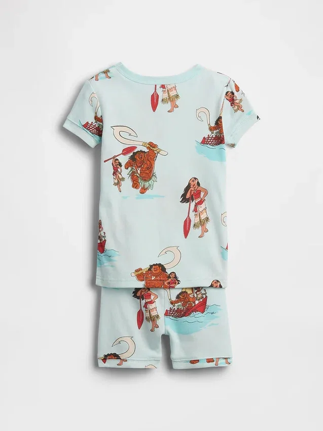 GAP × Disney Baby & Peuter biologische pyjama-set van geborsteld katoen met korte broeken