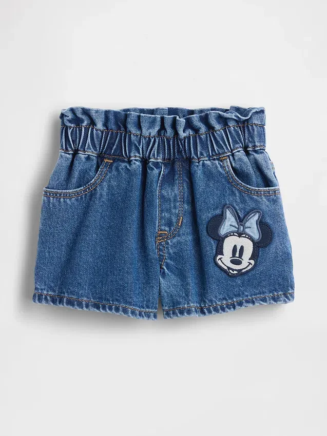 GAP × Disney Baby & Peuter Stride denimkorte broek
