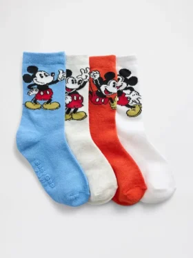 GAP × Disney Mickey Mouse-korte sokken voor peuters (4-pack)