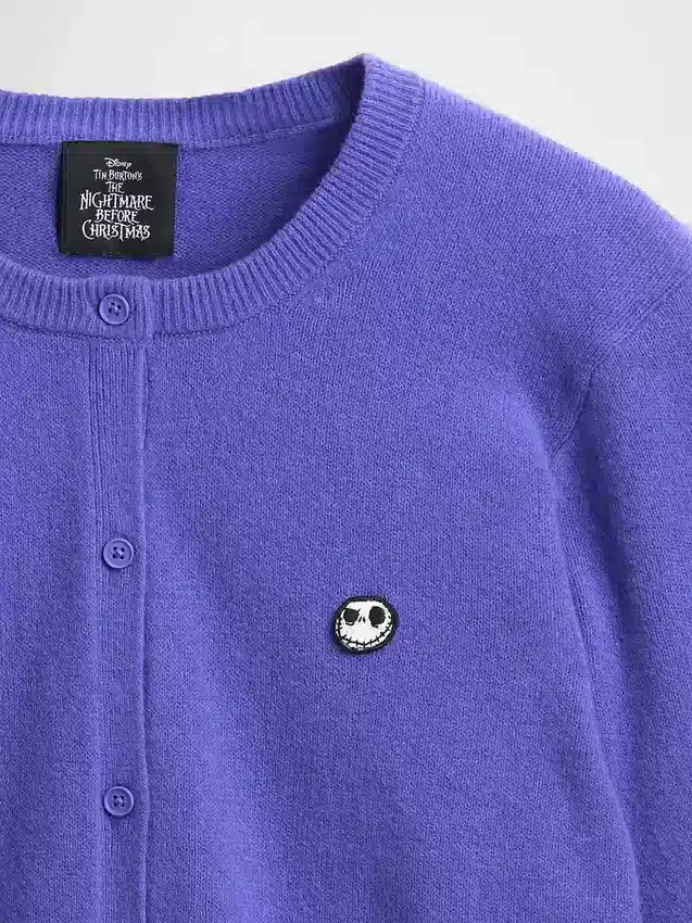 GAP × Disney Tim Burton's The Nightmare Before Christmas CashSoft-vest met doodshoofden