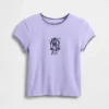 Gap × Disney Tim Burton’s The Nightmare Before Christmas kinder-T-shirt met print in gekrompen pasvorm