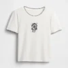 GAP × Disney Tim Burton's The Nightmare Before Christmas modern T-shirt met strakke pasvorm