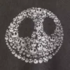 GAP × Disney Tim Burton's The Nightmare Before Christmas zwaar sweatshirt met doodshoofd