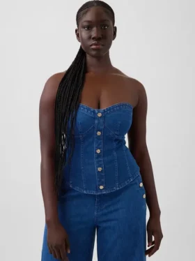 Gap × Hfr denim corsettop van Atelier Ndigo