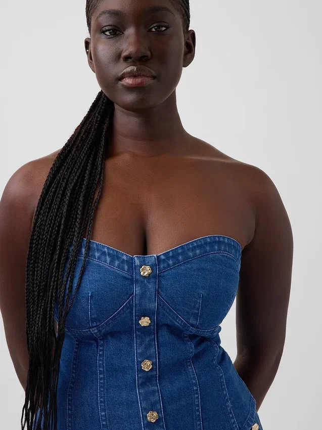 Gap × Hfr denim corsettop van Atelier Ndigo