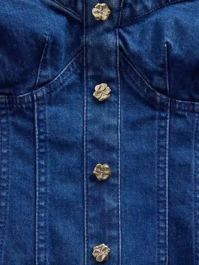 Gap × Hfr denim corsettop van Atelier Ndigo