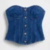 Gap × Hfr denim corsettop van Atelier Ndigo
