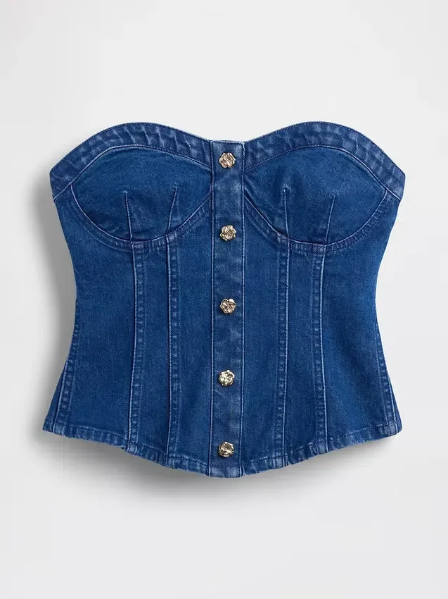 Gap × Hfr denim corsettop van Atelier Ndigo
