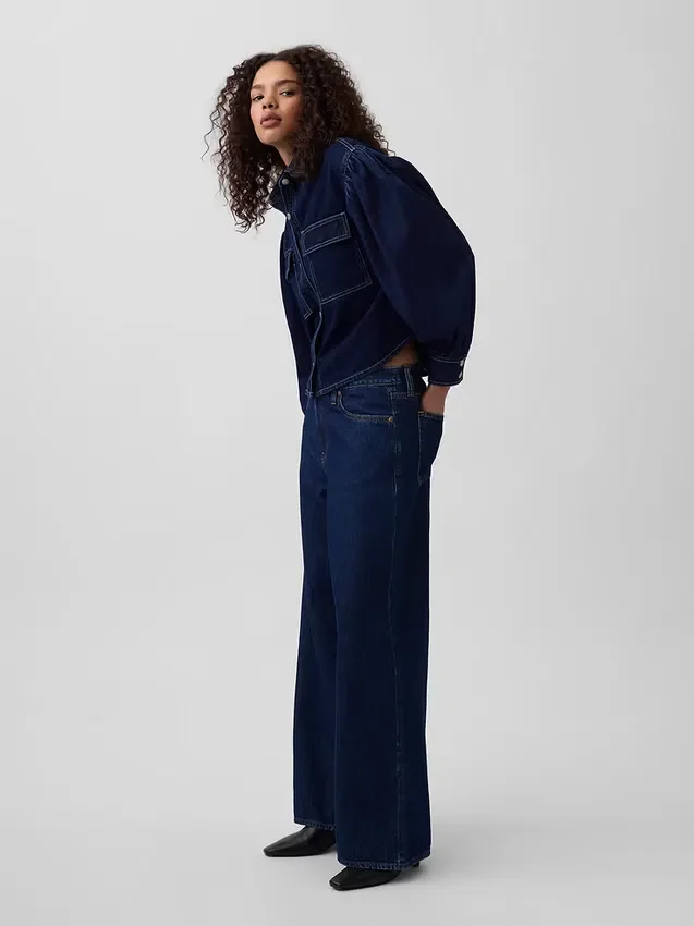 Gap × Hfr denimhemd met ballonmouwen van Latoucha