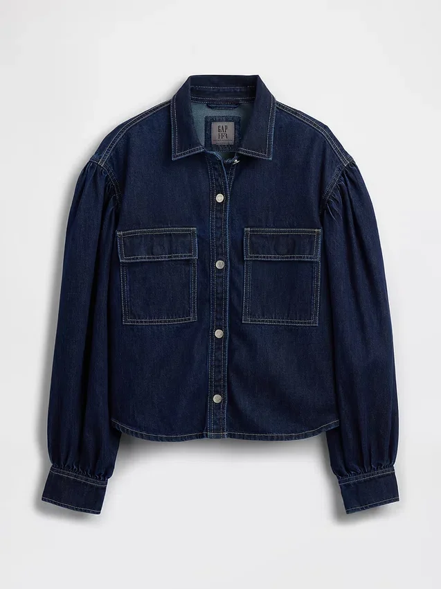 Gap × Hfr denimhemd met ballonmouwen van Latoucha