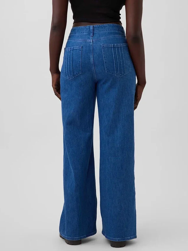 GAP × Hfr High Rise Pintuck Stride Wide-Leg Jeans van Atelier Ndigo